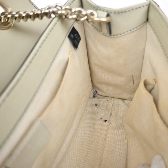 GUCCI Logo Emily GG Pattern Chain Shoulder Bag Canvas Leather Brown 498-082025 - Picture 11 of 15